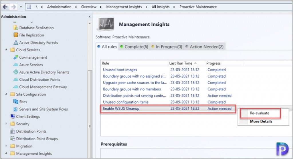 Enable WSUS Cleanup in ConfigMgr