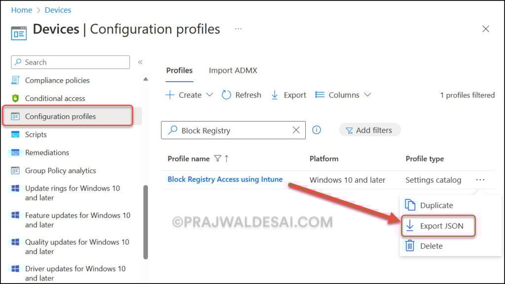 Import and Export Settings Catalog Policies in Intune 1 Export Settings Catalog Policies in Intune