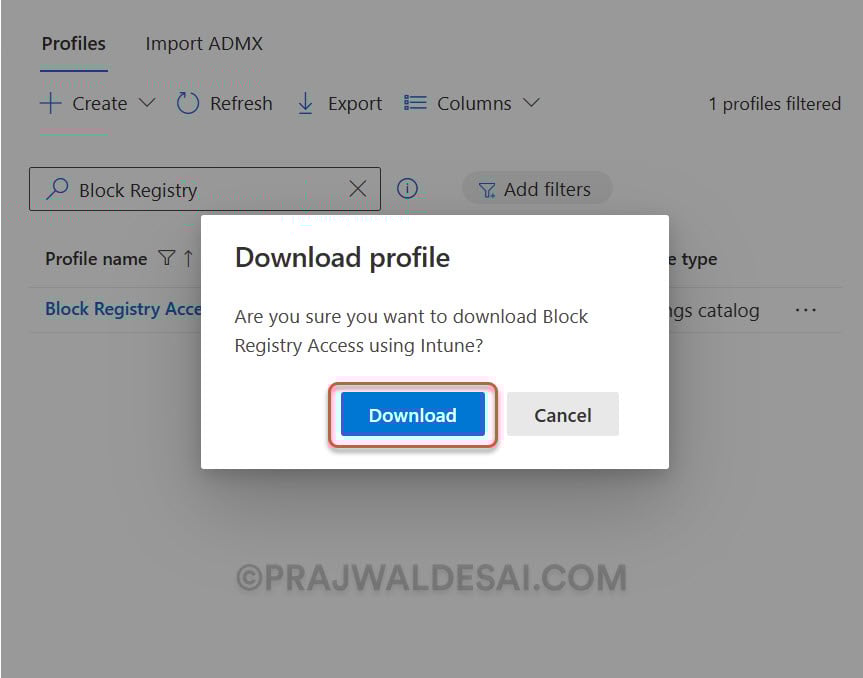Import and Export Settings Catalog Policies in Intune 2 Export Settings Catalog Policies in Intune