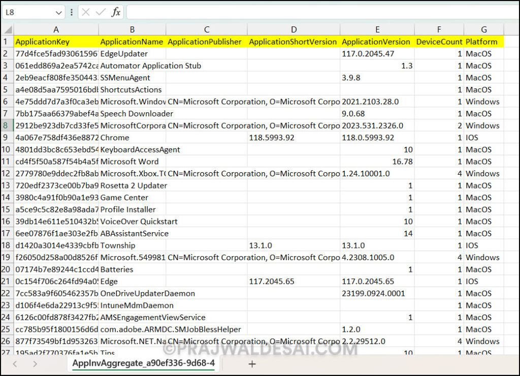 2 Ways to Export Software Inventory Report from Intune 5 Export Intune Discovered Apps