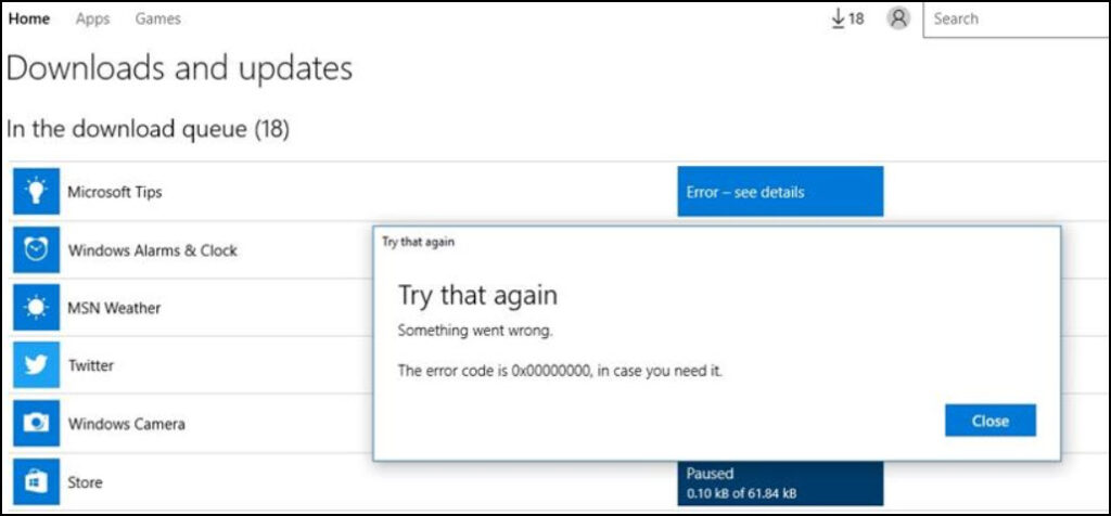 Fix Microsoft Store Error Code 0x00000000 on Windows 11/10 1 Microsoft Store Error Code 0x00000000