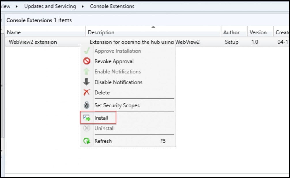 Fix SCCM Community Hub Issues - 4 Critical Errors Solved 6 Install WebView2 extension in SCCM console