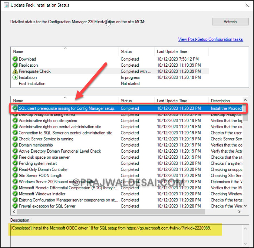 Fix SQL Client Prerequisite missing for SCCM Setup Error