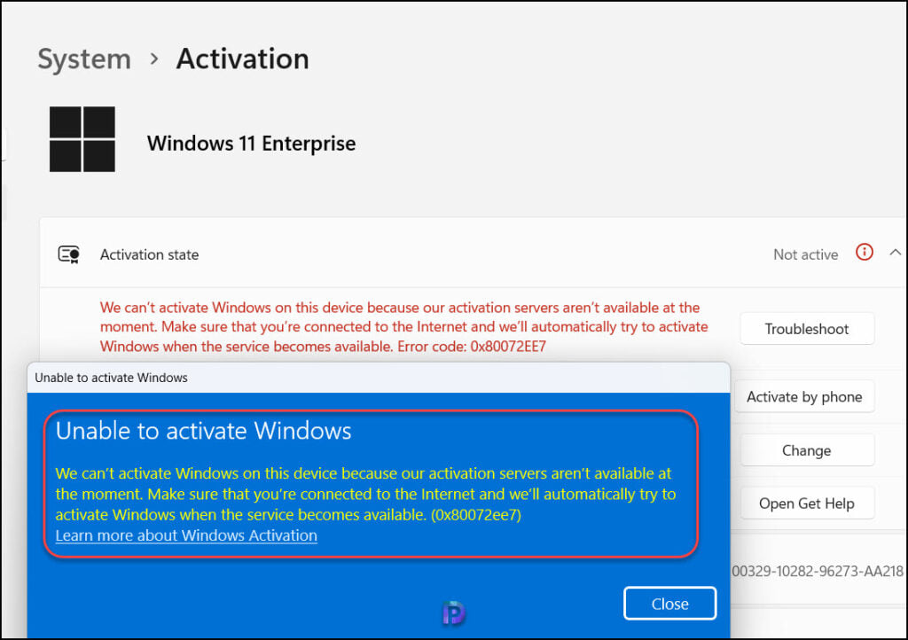 Fix Windows Activation Error 0x80072ee7 using 3 Easy Methods 1 Windows Activation Error 0x80072ee7