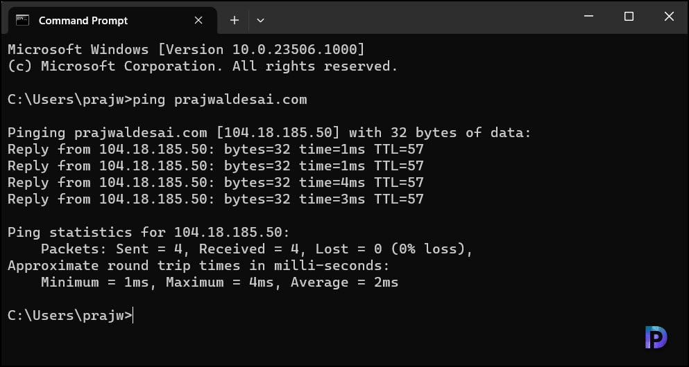 Fix Windows Activation Error 0x80072ee7 using 3 Easy Methods 2 Check Network Connectivity using PING