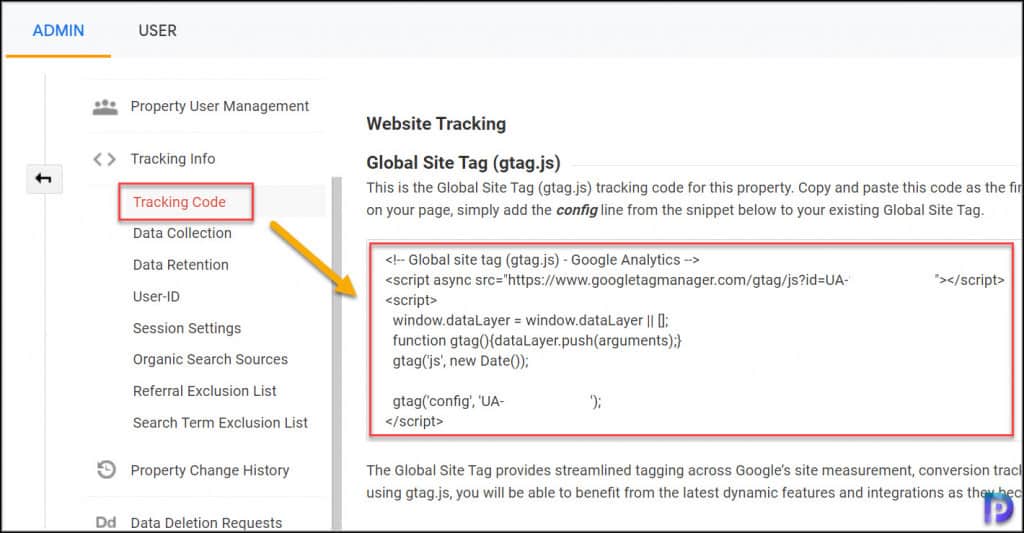 How to Add Google Analytics To GeneratePress 1 Find Google Analytics Code and Tracking ID
