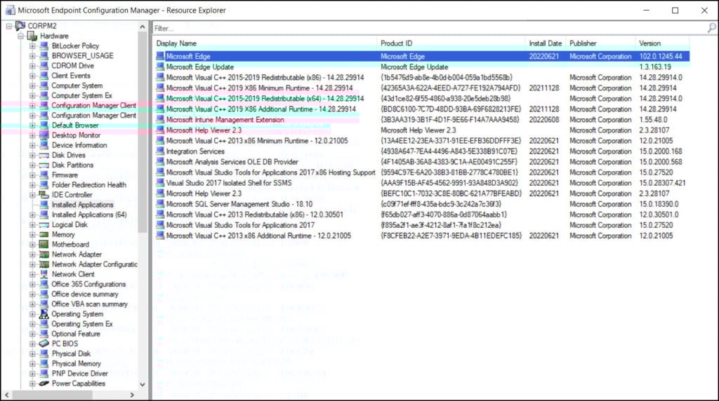 How to Create Microsoft Edge Device Collection in SCCM 3 Check MS Edge Application Details from Resource Explorer