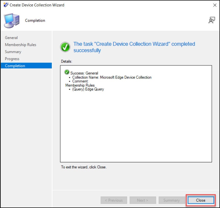 How to Create Microsoft Edge Device Collection in SCCM 9 Create Microsoft Edge Device Collection in SCCM