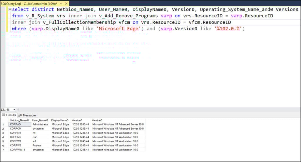 How to Create Microsoft Edge Device Collection in SCCM 10 SCCM SQL Query to Find Microsoft Edge Version
