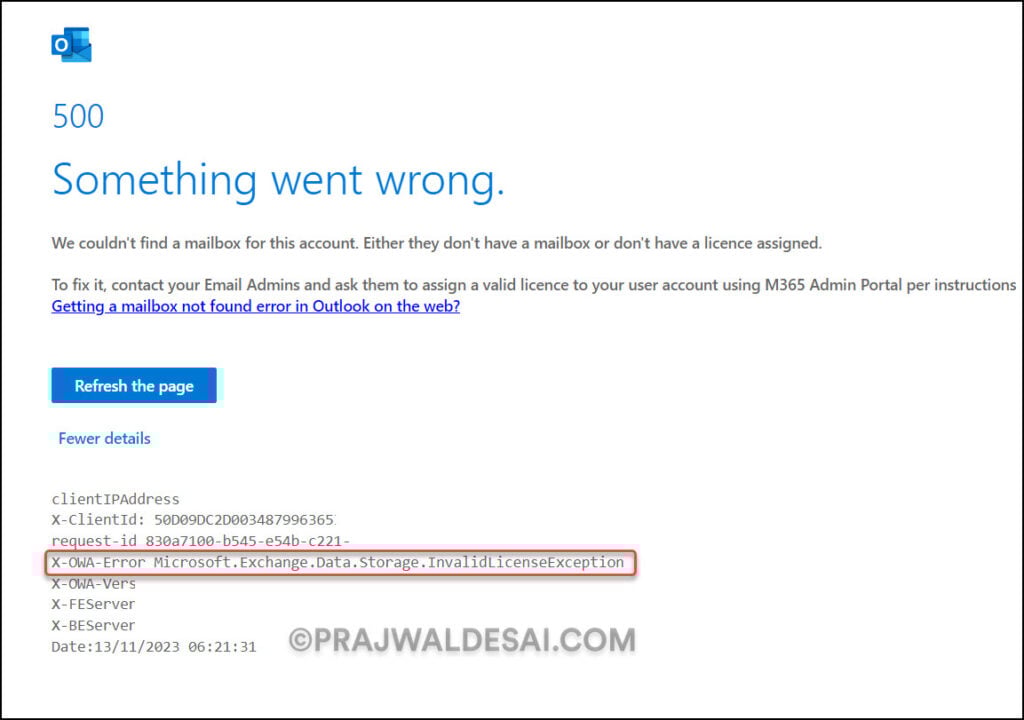 How to Fix Outlook Error 500 Mailbox not Found 5 Outlook Error 500 - We couldn't find a mailbox for this account