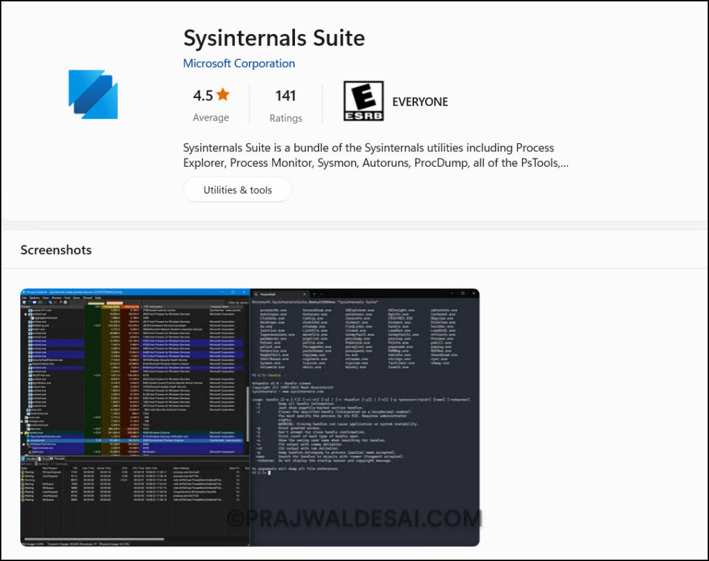 2 Proven Methods to Install SysInternals Suite 4 Install SysInternals Suite from Microsoft Store