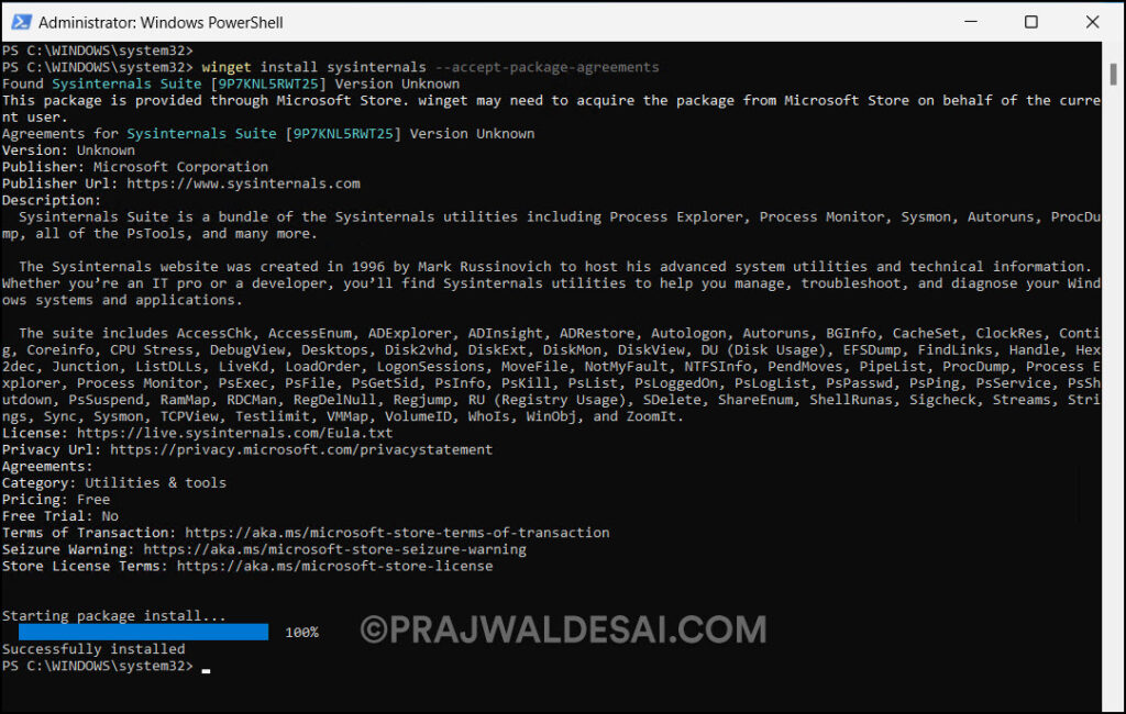 2 Proven Methods to Install SysInternals Suite 6 Install SysInternals using PowerShell
