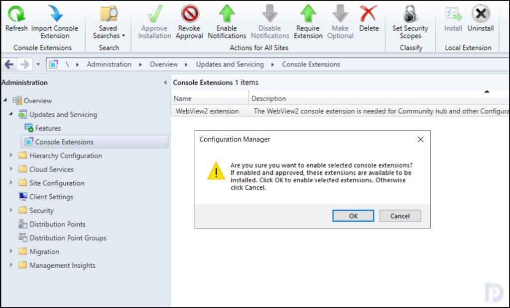 Manage SCCM Console Extensions - Approve | Install | Uninstall 10 Enable User Notifications for Console Extensions