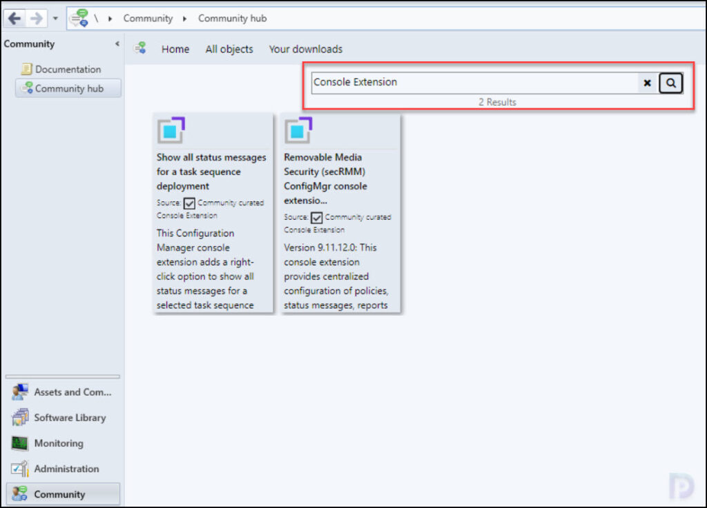 Manage SCCM Console Extensions - Approve | Install | Uninstall 13 Download Console Extensions from Community hub