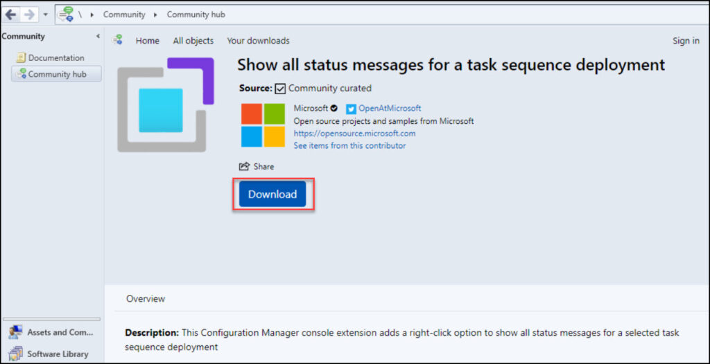 Manage SCCM Console Extensions - Approve | Install | Uninstall 14 Download SCCM Console Extensions from Community hub