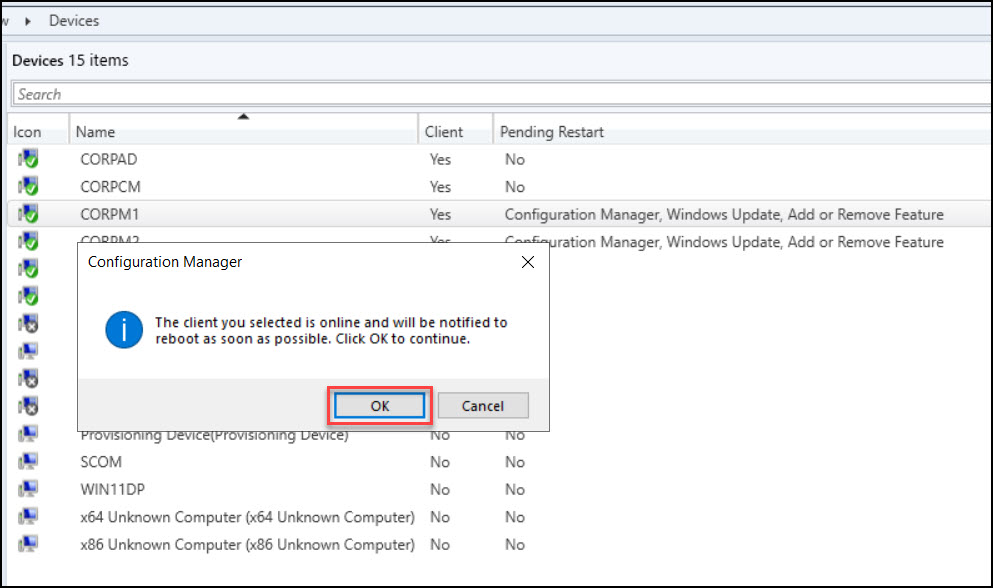 How To Restart Windows Devices from SCCM Console 4 How To Restart Windows Devices from SCCM Console