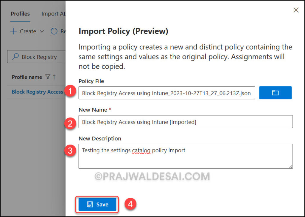 Import and Export Settings Catalog Policies in Intune 6 Import Settings Catalog Policies in Intune