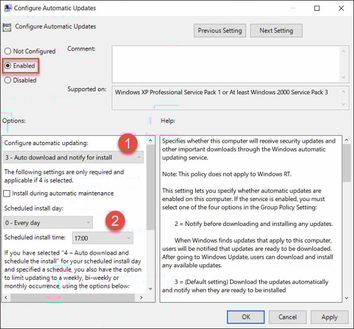 Install and Configure WSUS on Windows Server 2019 26 Configure WSUS Automatic Updates