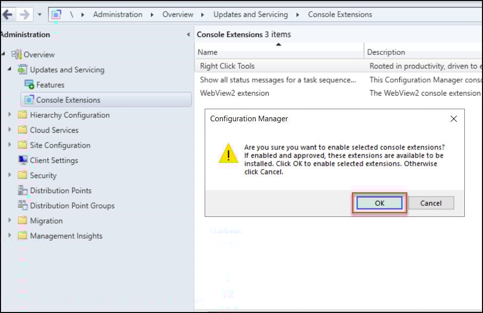 Install Right Click Tools SCCM Console Extension 10 Enable Notifications for Right Click Tools Console Extension