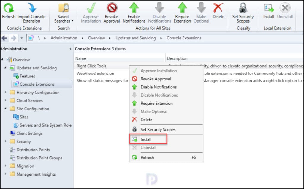 Install Right Click Tools SCCM Console Extension 6 Install Right Click Tools SCCM Console Extension