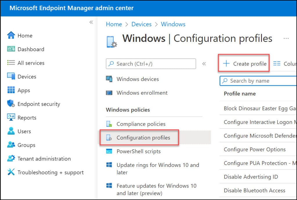 Intune: Remove Teams Chat Icon from Windows 11 Taskbar 3 Create Intune Configuration Profile | Remove Teams Chat Icon