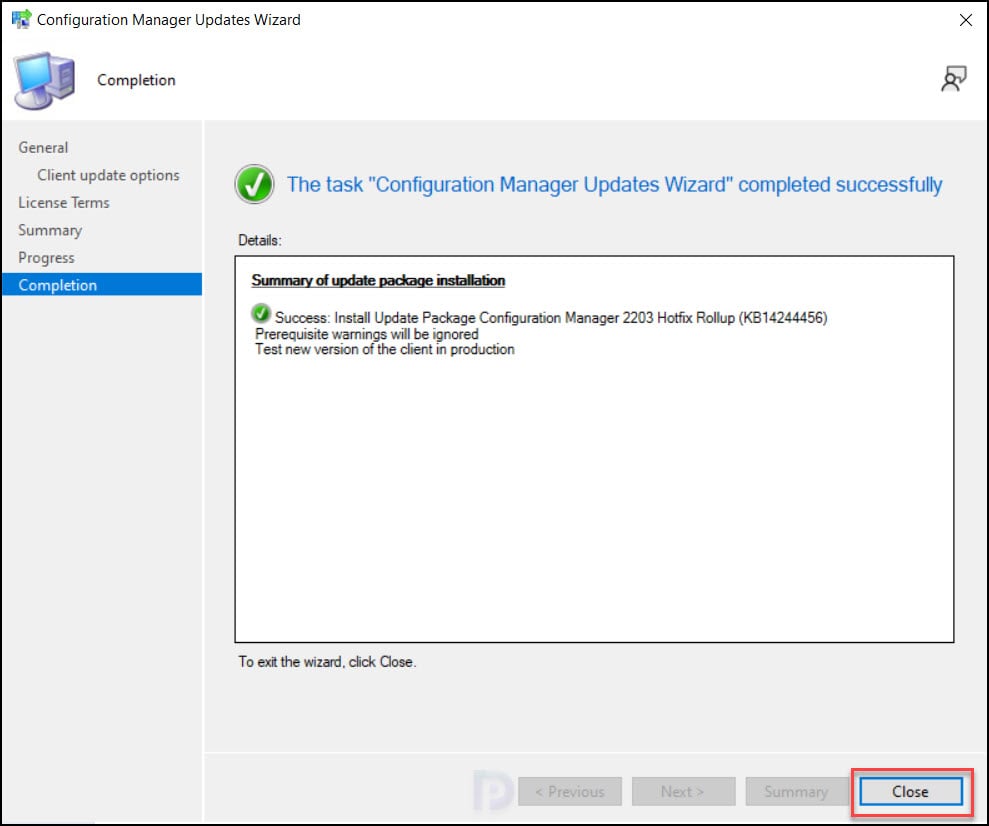 New SCCM 2203 KB14244456 Hotfix Update Rollup 4 KB 14244456 Hotfix Update Rollup Installation