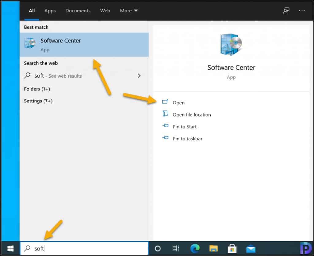 7 Unique Ways to Launch SCCM Software Center 1 Launch Software Center from Start Menu