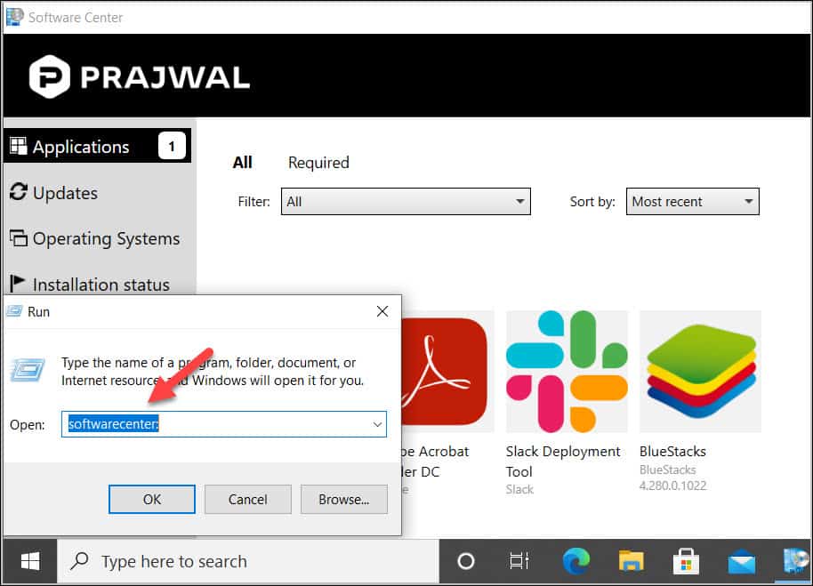 7 Unique Ways to Launch SCCM Software Center 3 Launch ConfigMgr Software Center using Shortcut Command