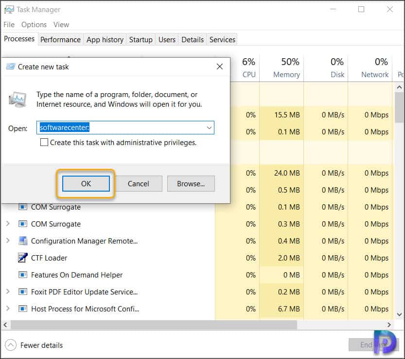 7 Unique Ways to Launch SCCM Software Center 4 Open SCCM Software Center using Task Manager