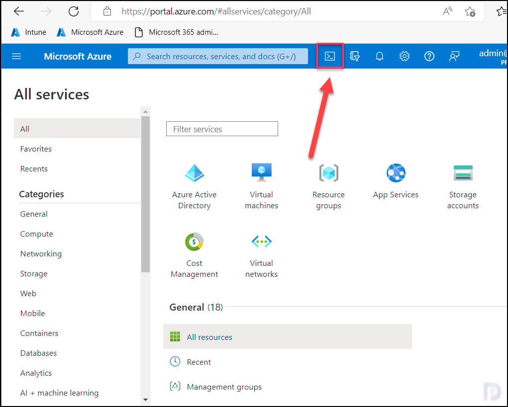 Connect to Azure Cloud Shell