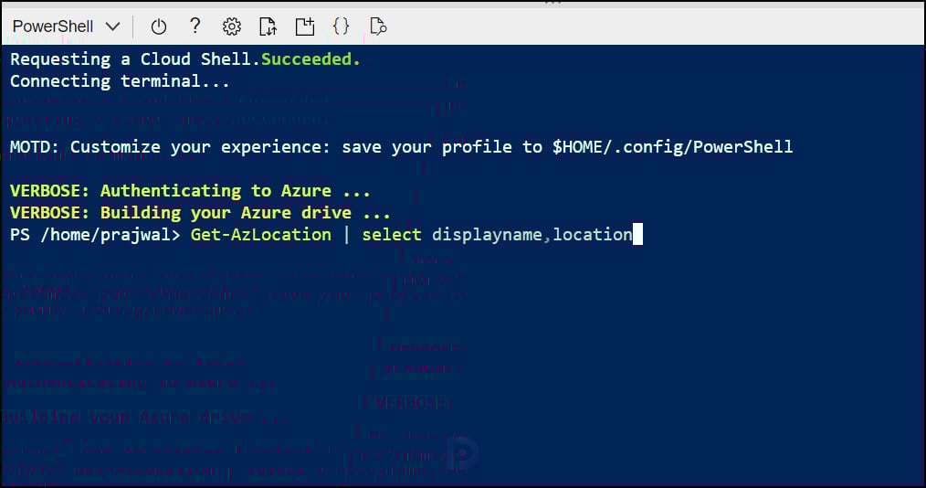 List all Azure Regions using PowerShell | Azure Cloud Shell 5 List all Azure Regions using Cloud Shell