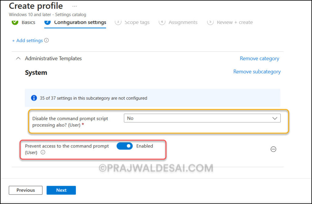 Prevent Access to Command Prompt using Intune 4 Prevent Access to Command Prompt using Intune