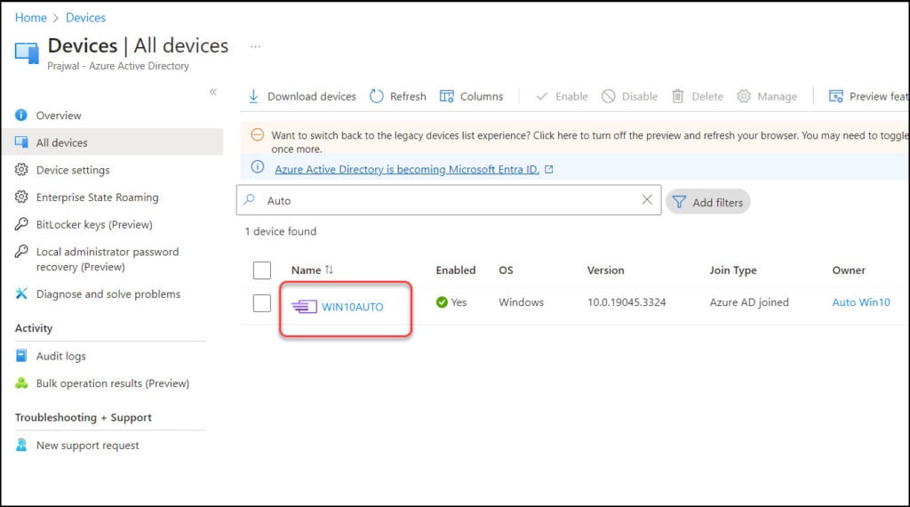 Delete Windows Autopilot Device from Intune and Entra ID 7 Remove Autopilot Device from Azure AD (Entra ID)