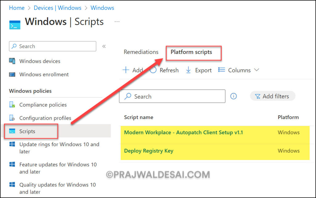 Get Back or Retrieve your Intune PowerShell Scripts 1 Location of PowerShell Scripts in Intune