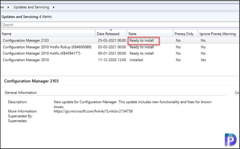 Complete SCCM 2103 Upgrade Guide 4 Configuration Manager 2103 Update Ready to Install
