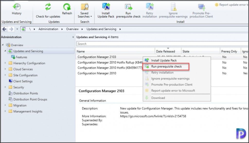 Complete SCCM 2103 Upgrade Guide 5 Configuration Manager 2103 Prerequisite Check