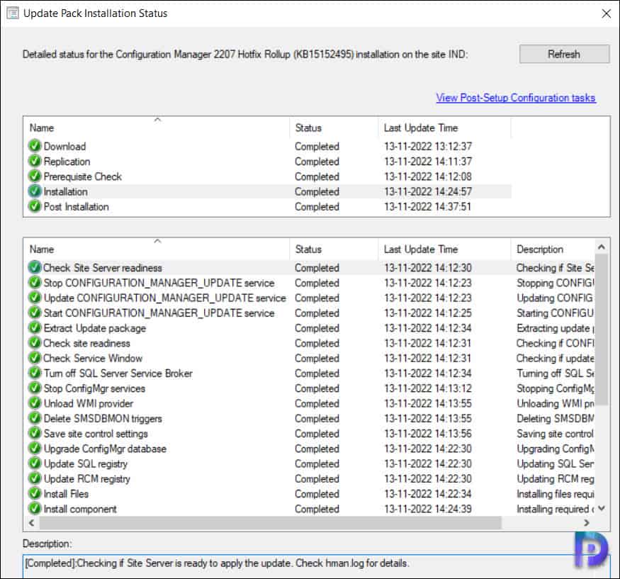 New SCCM 2207 KB15152495 Hotfix Update Rollup and Fixes 6 Monitor the KB15152495 Hotfix Update Rollup Installation Progress