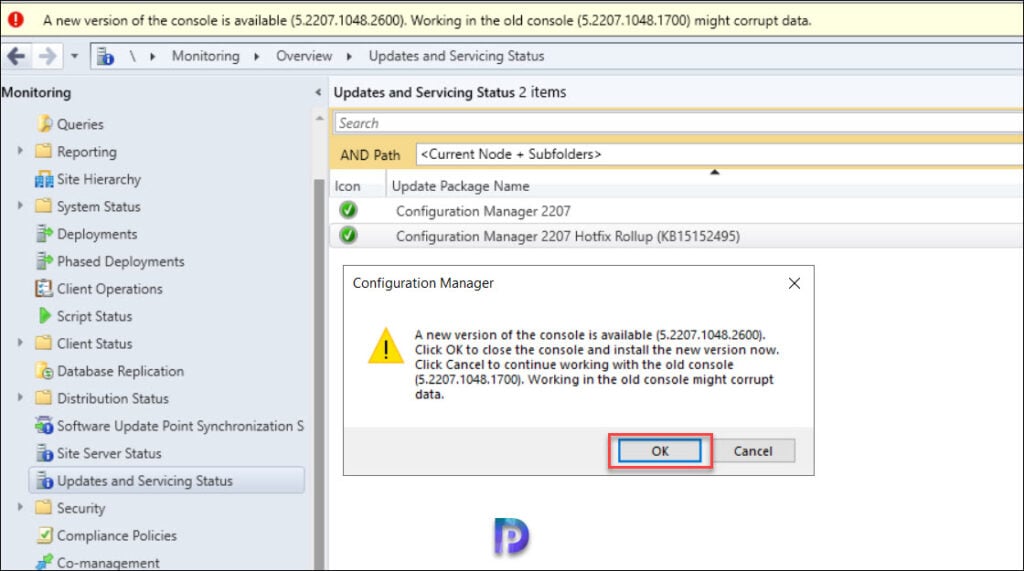 New SCCM 2207 KB15152495 Hotfix Update Rollup and Fixes 7 KB15152495 Hotfix Configuration Manager Console Upgrade