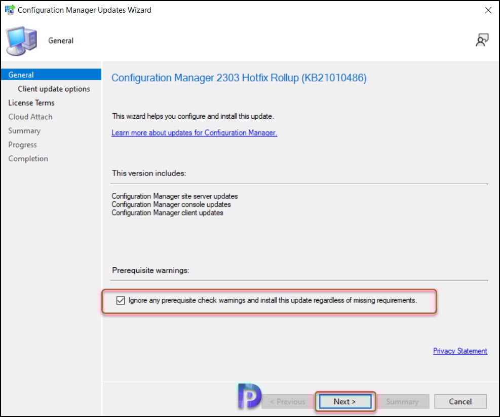 SCCM 2303 KB21010486 Hotfix Rollup - Fixes and Improvements 3 Install SCCM 2303 KB21010486 Hotfix Rollup