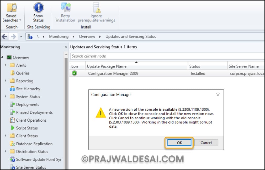 Complete SCCM 2309 Upgrade Guide 22 SCCM 2309 Upgrade - Upgrading the Console