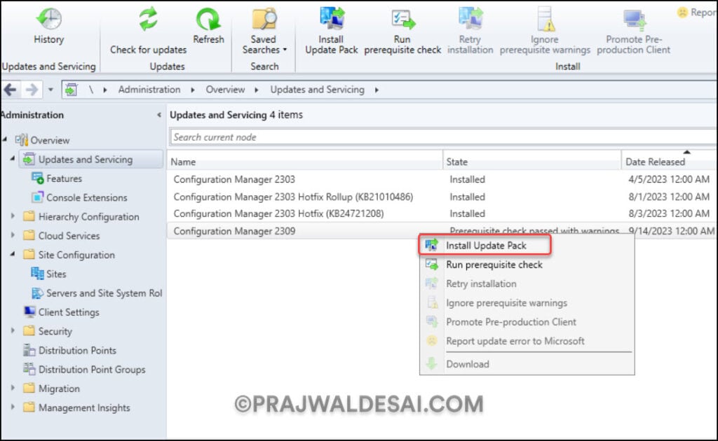 Complete SCCM 2309 Upgrade Guide 14 SCCM 2309 Upgrade Guide