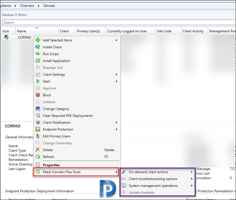 SCCM Console Admin Tools by Patch Connect Plus 1 Patch Connect Plus Admin Tools