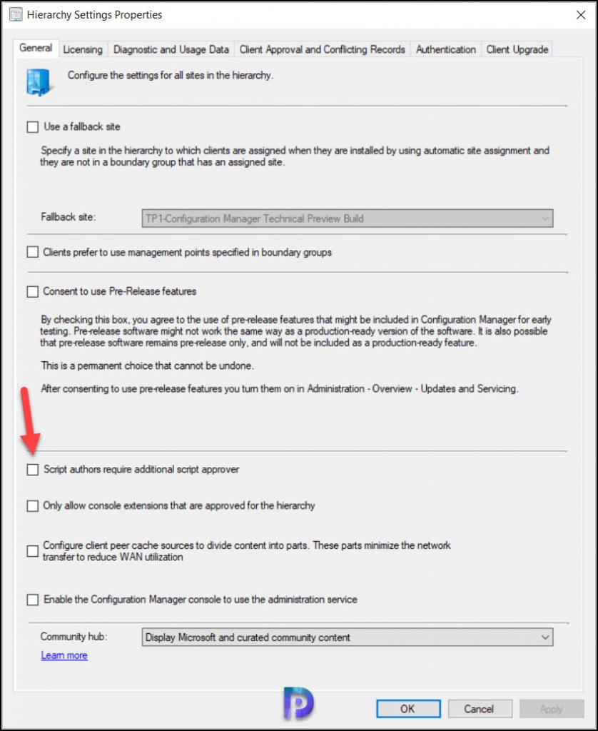 Fix SCCM Script Approve Deny Option is Disabled 3 Turn off Script Authors require additional script approver