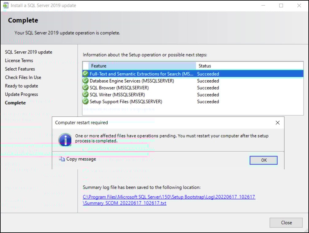 New SCOM 2022 Install Guide | Operations Manager 2022 13 Install SQL Server 2019 Cumulative Update