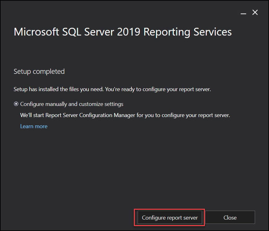 Configure Reporting Services for SQL Server