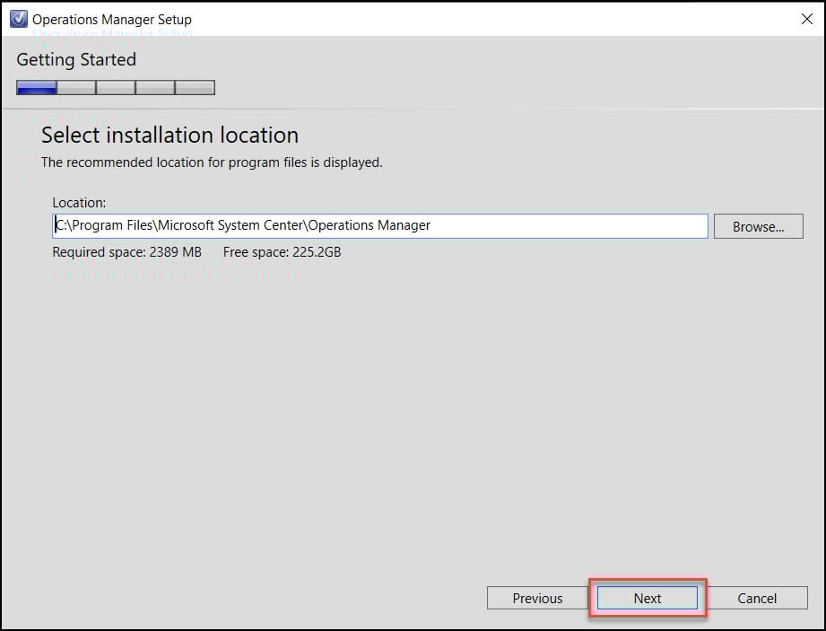 New SCOM 2022 Install Guide | Operations Manager 2022 34 Select Operations Manager 2022 Install Location