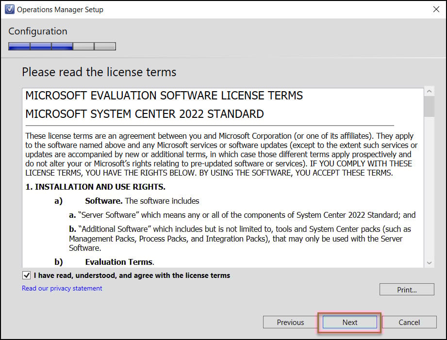 New SCOM 2022 Install Guide | Operations Manager 2022 37 Accept SCOM License Terms