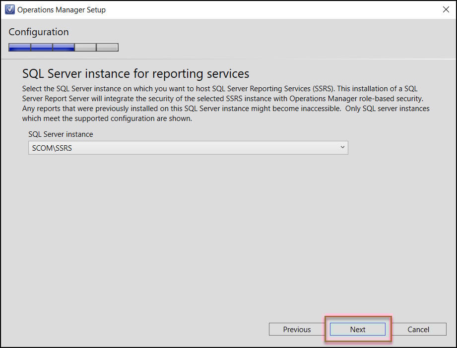 New SCOM 2022 Install Guide | Operations Manager 2022 40 Configure SQL Server Instance for Reporting Services