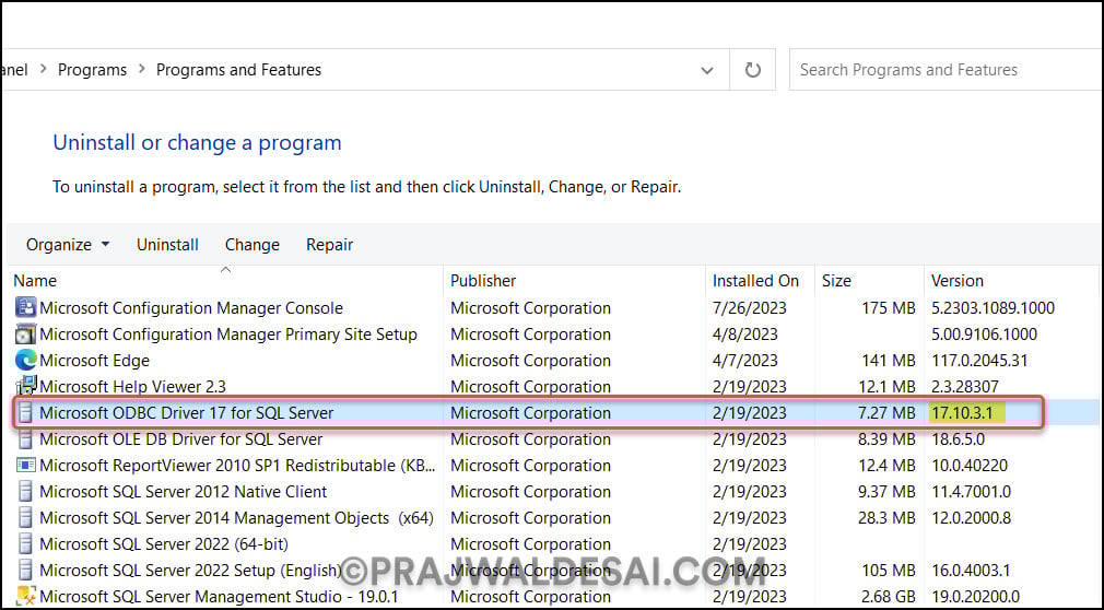 Fix SQL Client Prerequisite missing for SCCM Setup Error 3 Check Microsoft ODBC Driver Version