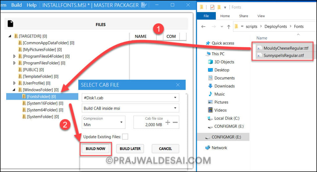 Use Master Packager to Install Fonts using Intune